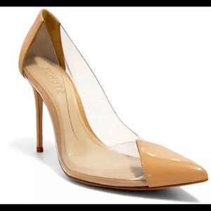 Schultz | Shoes | Schutz Cendi Nude Beige Clear Vinyl High Heel Pump 65